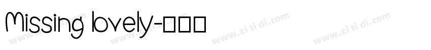 Missing lovely字体转换